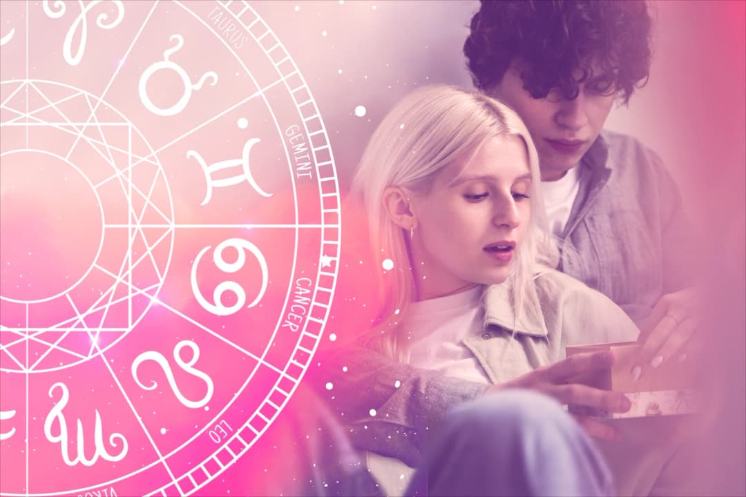 Rueda zodiacal con los 12 signos astrológicos
