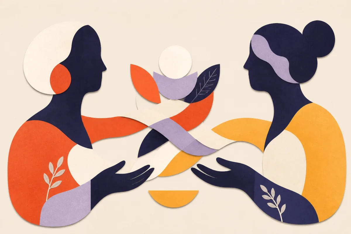 Ilustración editorial del test de estilo de amor